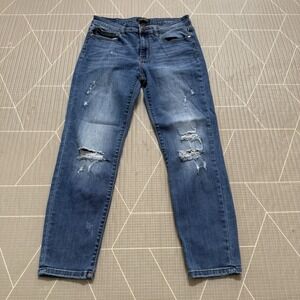 Judy Blue Relaxed Fit Jeans 11/30 Distressed Boyfriend Jeans JB8271DK